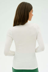 Louise Rib Long Sleeve - White