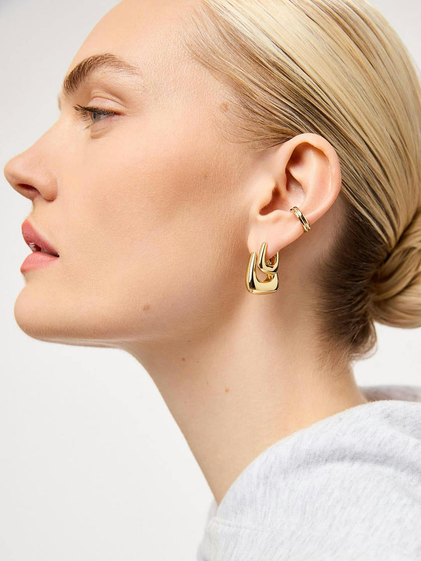 Chunky Gold Hoop Earrings - Colene