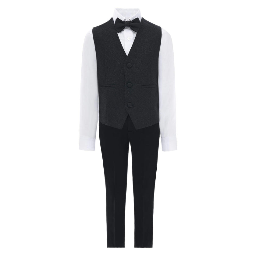 Black Classic Glitter Lapel Suit