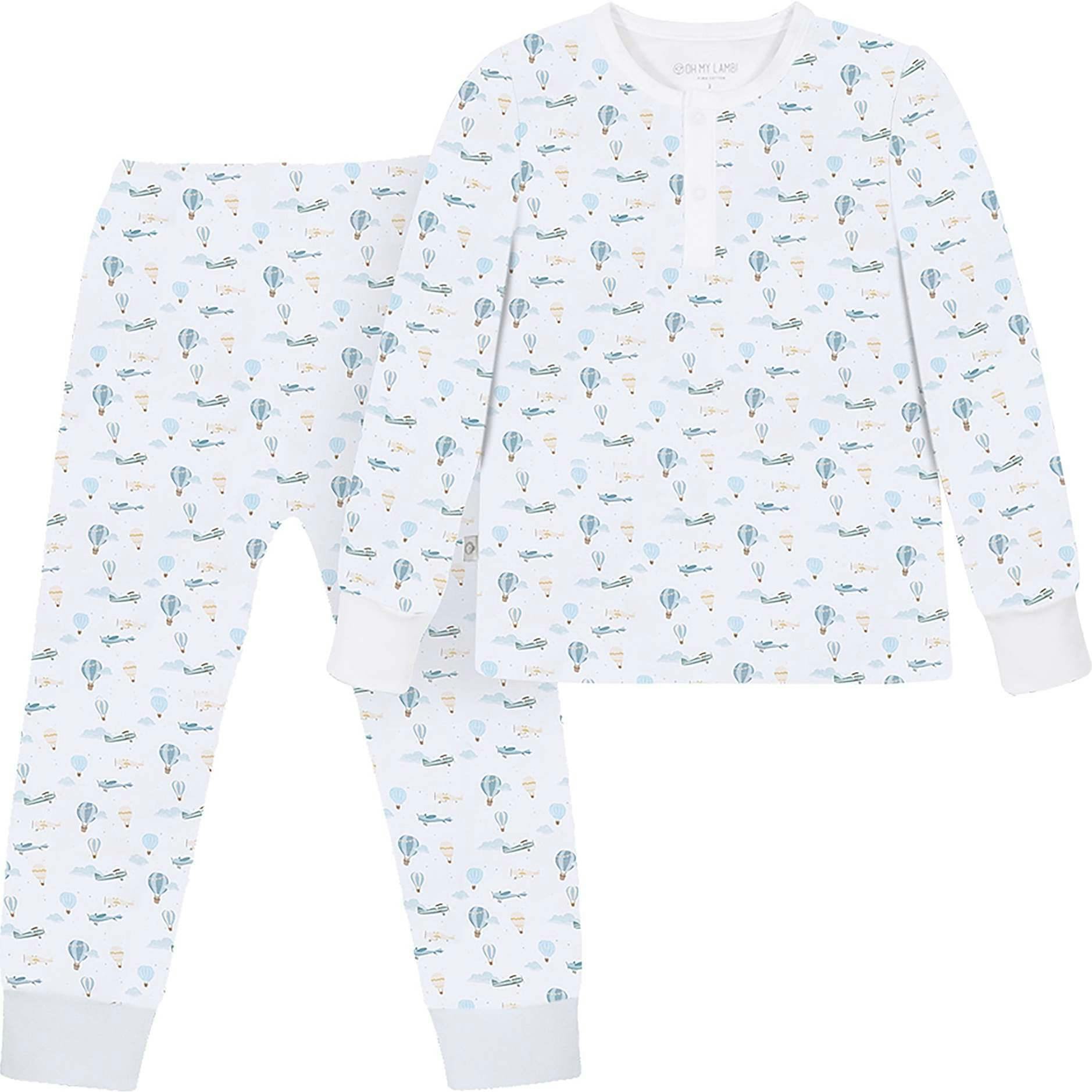 Little Airplanes Pima Long Pajama Set