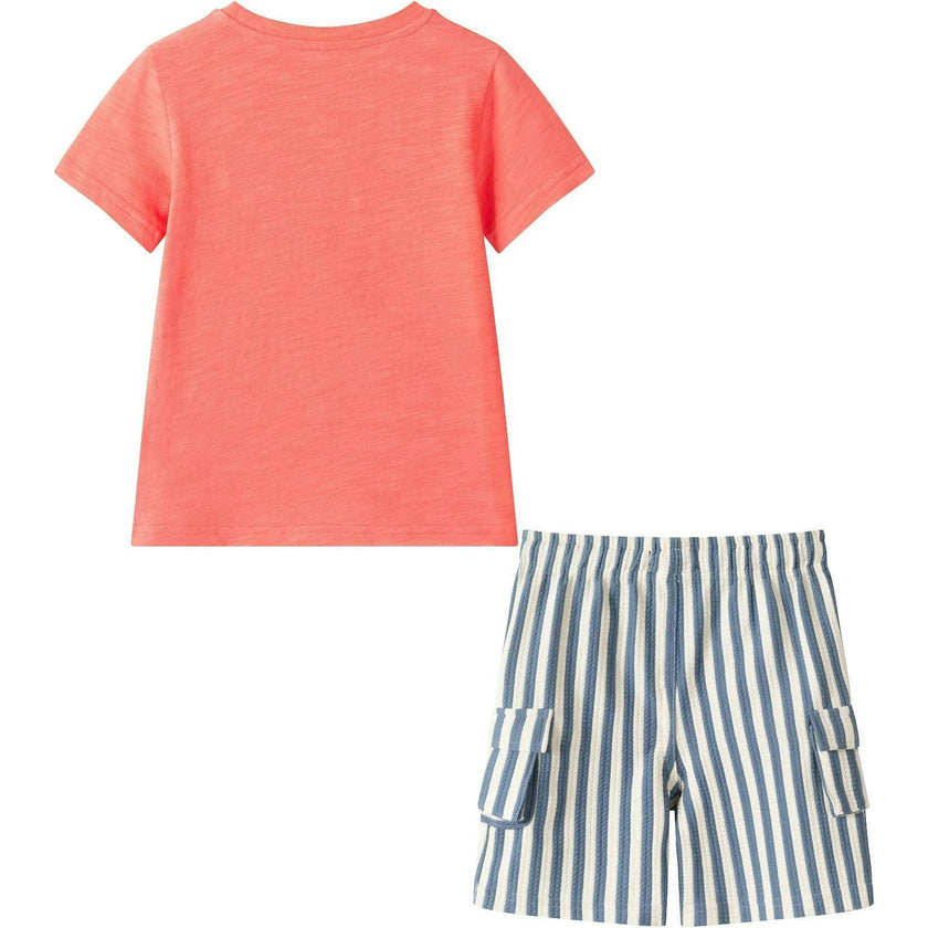 Boys Short Sleeve Tee & Quilted Short Set | Summer Shades