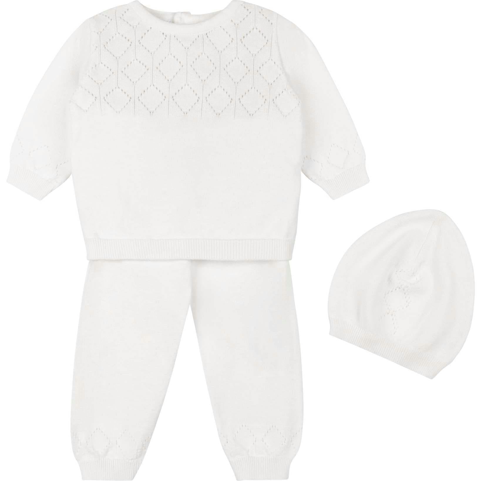 Lux Pointelle Knit Set w/Hat