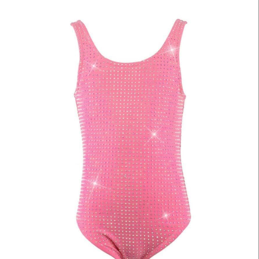 Taylor Crystal Sleeveless One-Piece Swimsuit