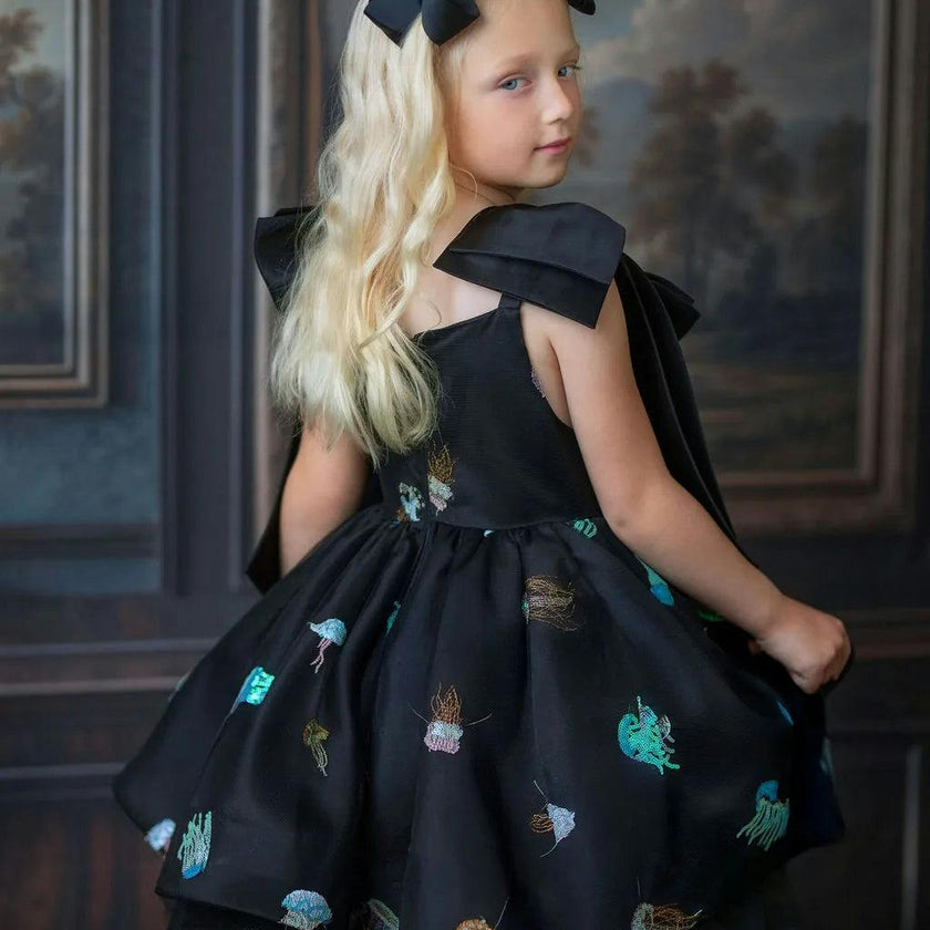 Ocean Magic Black Tulle Dress for Girls
