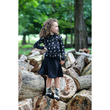 Super Bubble Ribbed Waist A-Line Short Skirt