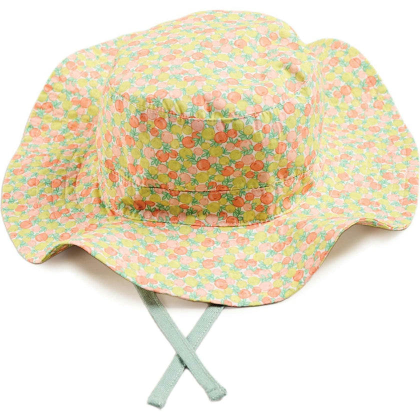 Annie Apple Print Beach Hat in Green (S-L)