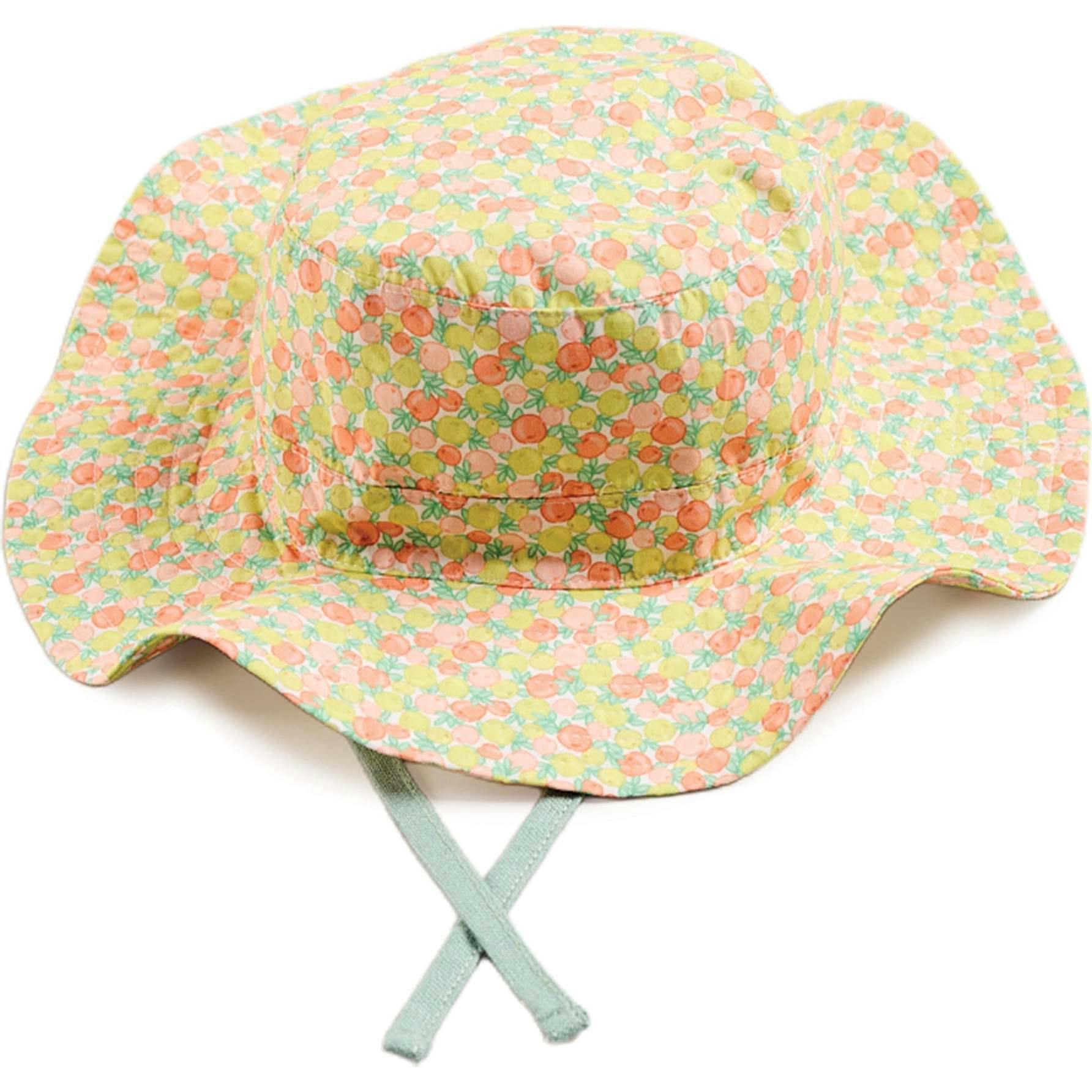 Annie Apple Print Beach Hat in Green (S-L)