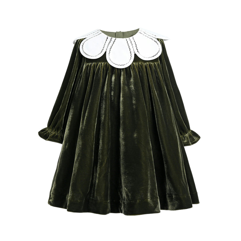 Olive & Petal Velvet Dress