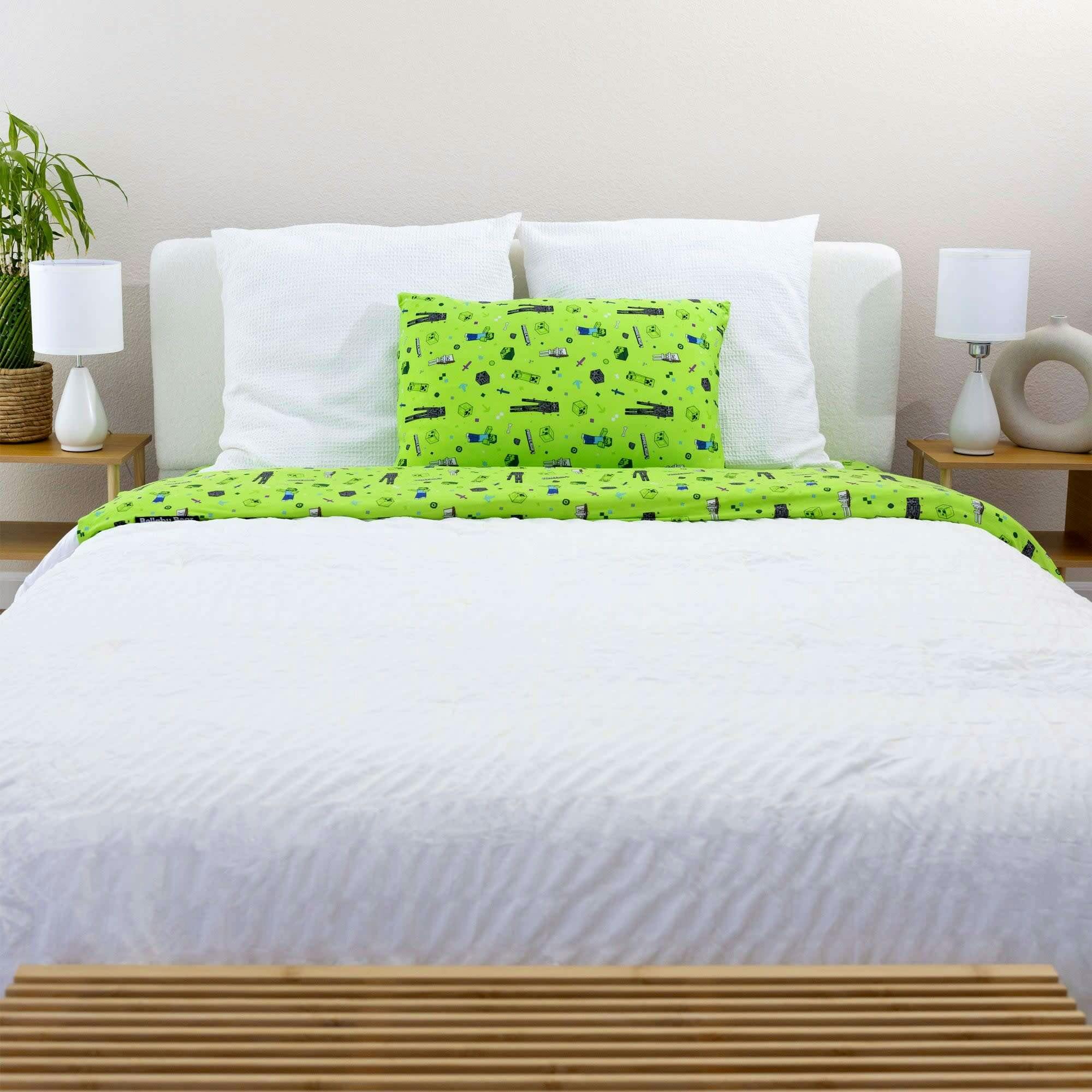 Minecraft Mob Squad Bamboo Twin Sheet Set