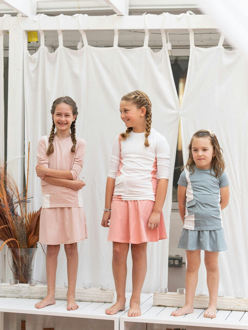 Girls Color-Block Pocket Skirt