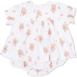 Teddy Bear Ballerina - Smocked Ruffle Bubble with Skirt