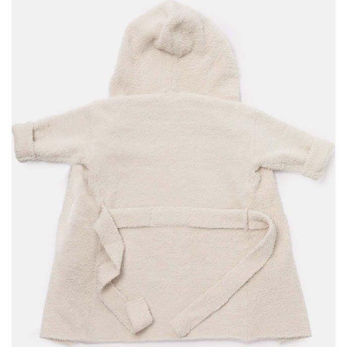 Fuzzy Waist Tie Hooded Robe