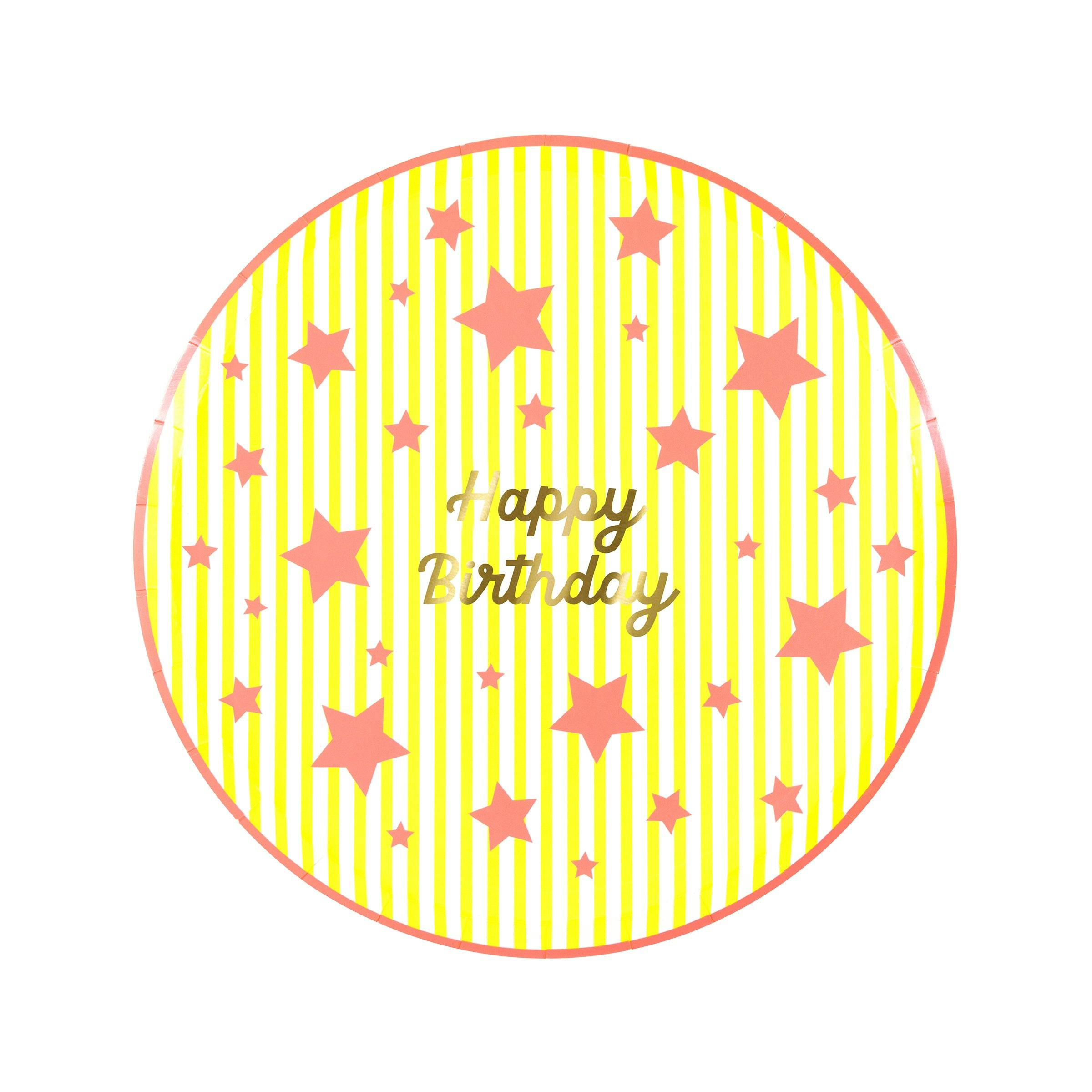 Bright Star Happy Birthday Side Plates