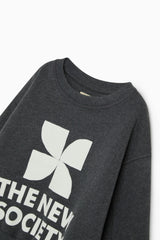 TNS Logo Sweatshirt Dark Grey Melange