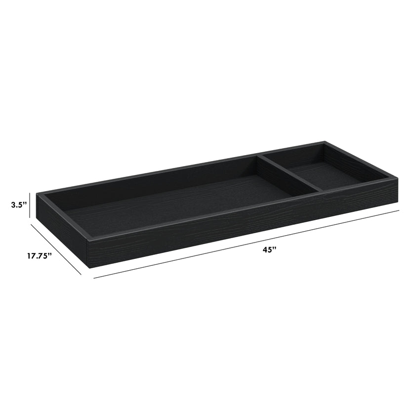 Universal Wide Removable Changing Tray in Archival Black