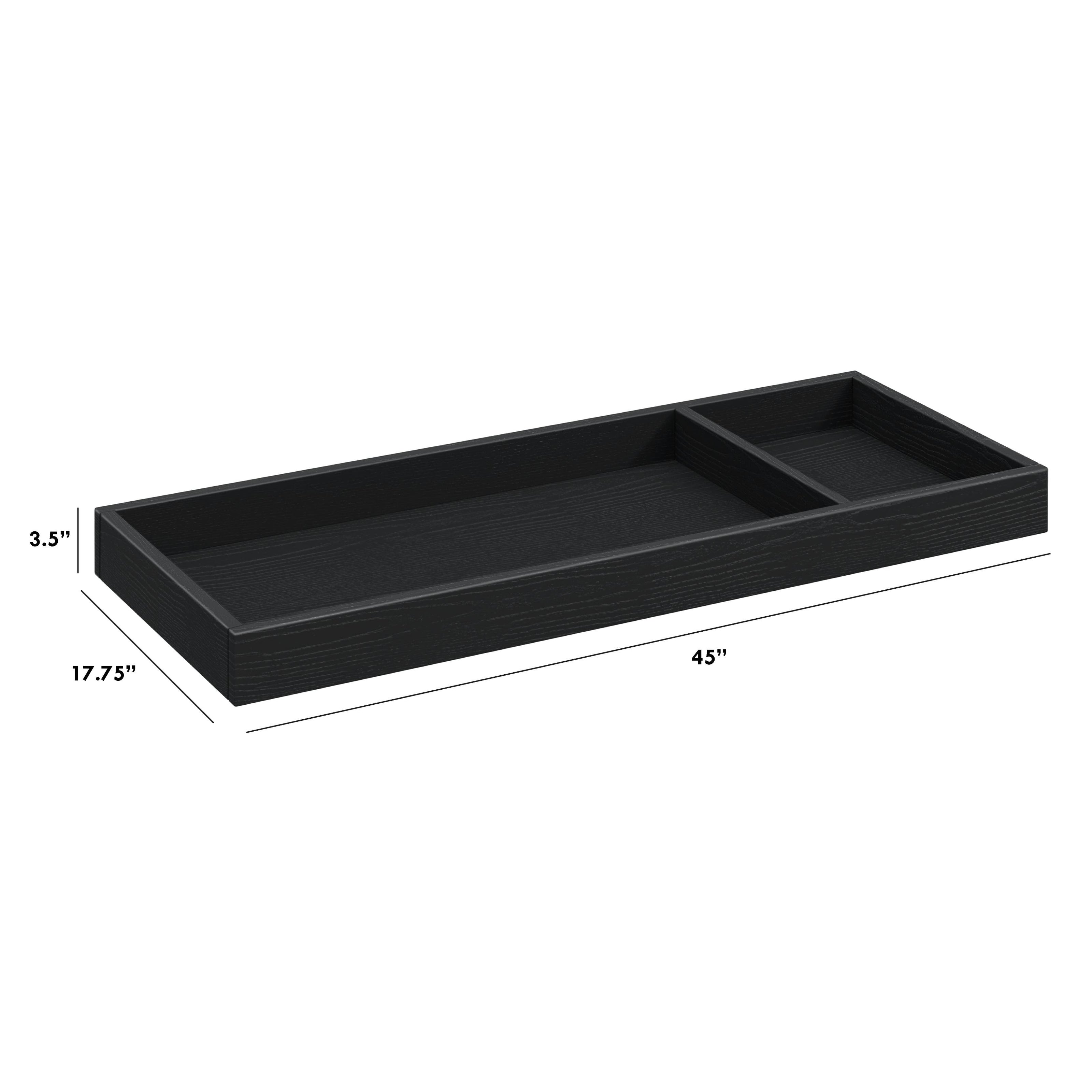 Universal Wide Removable Changing Tray in Archival Black