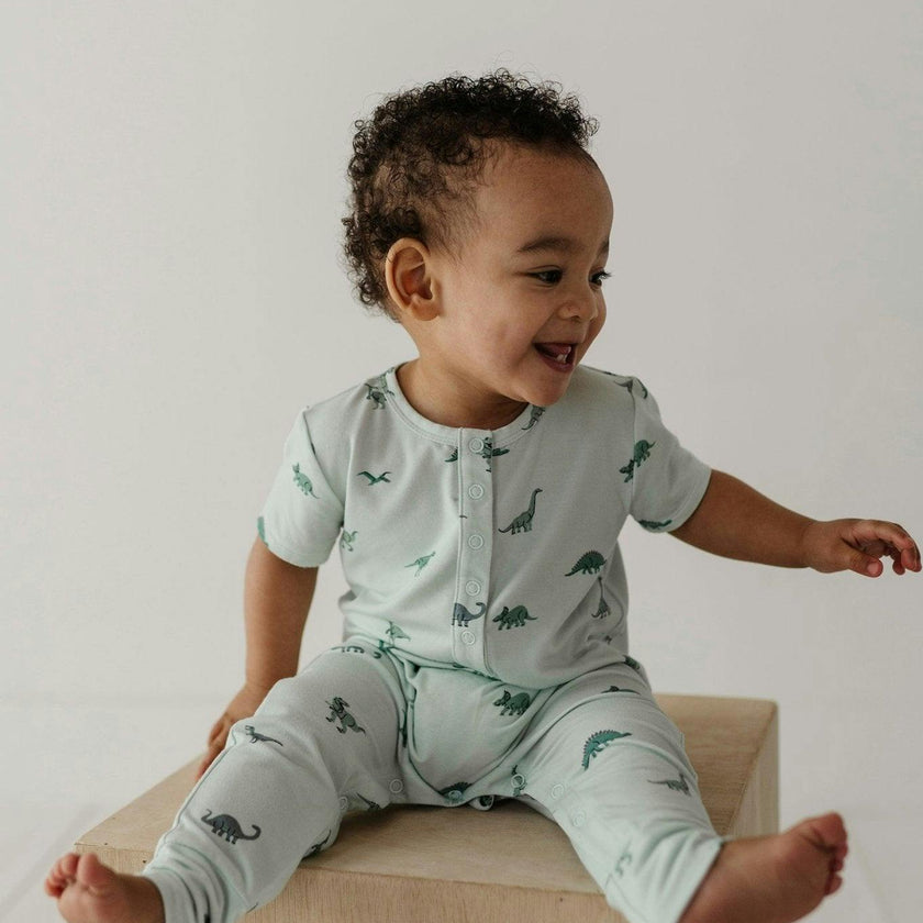 Short Sleeve Henley Romper