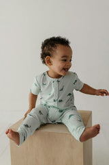 Short Sleeve Henley Romper