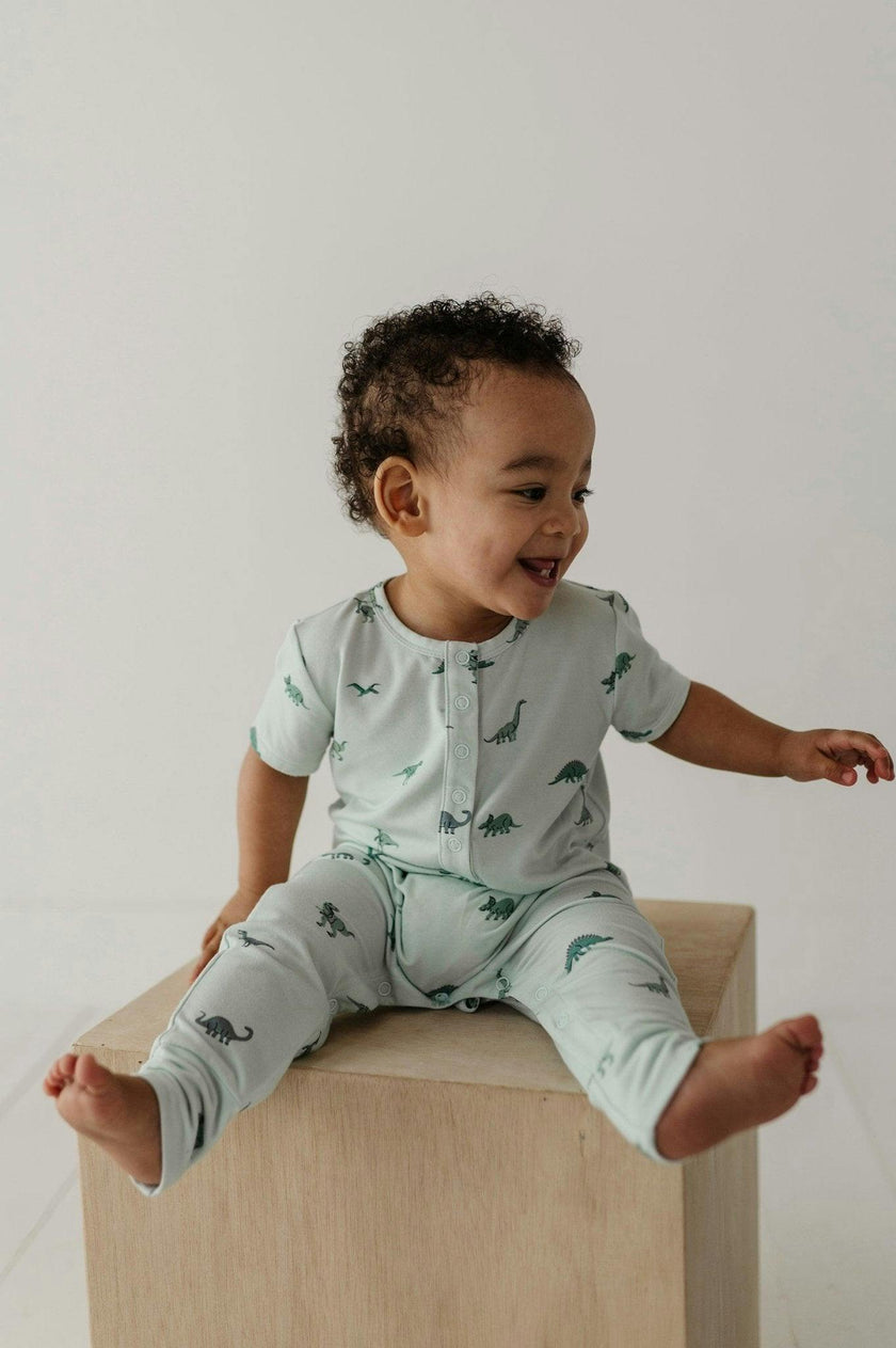 Short Sleeve Henley Romper