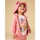 Ears Velour Hoodie, Purple