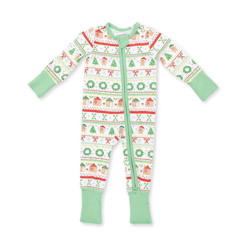 Gingerbread Fair Isle Uni - Convertible Romper