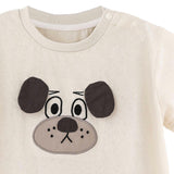 Beige Dog Stripe Set