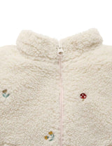 Fluffy Embroidered Jacket Wheat Forest Broderie