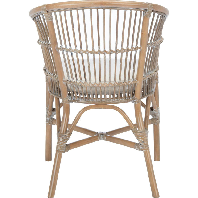 Olivia Rattan Accent Chair with Cushion