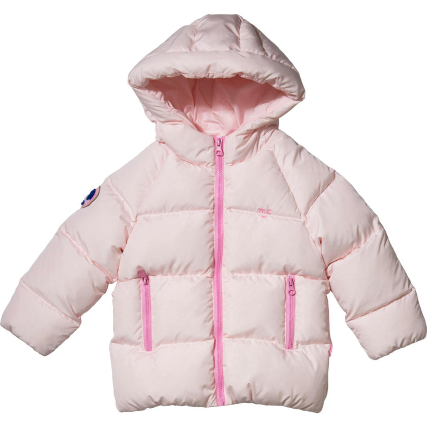 Babys MC Contrast Zipper Puffer Hooded Jacket