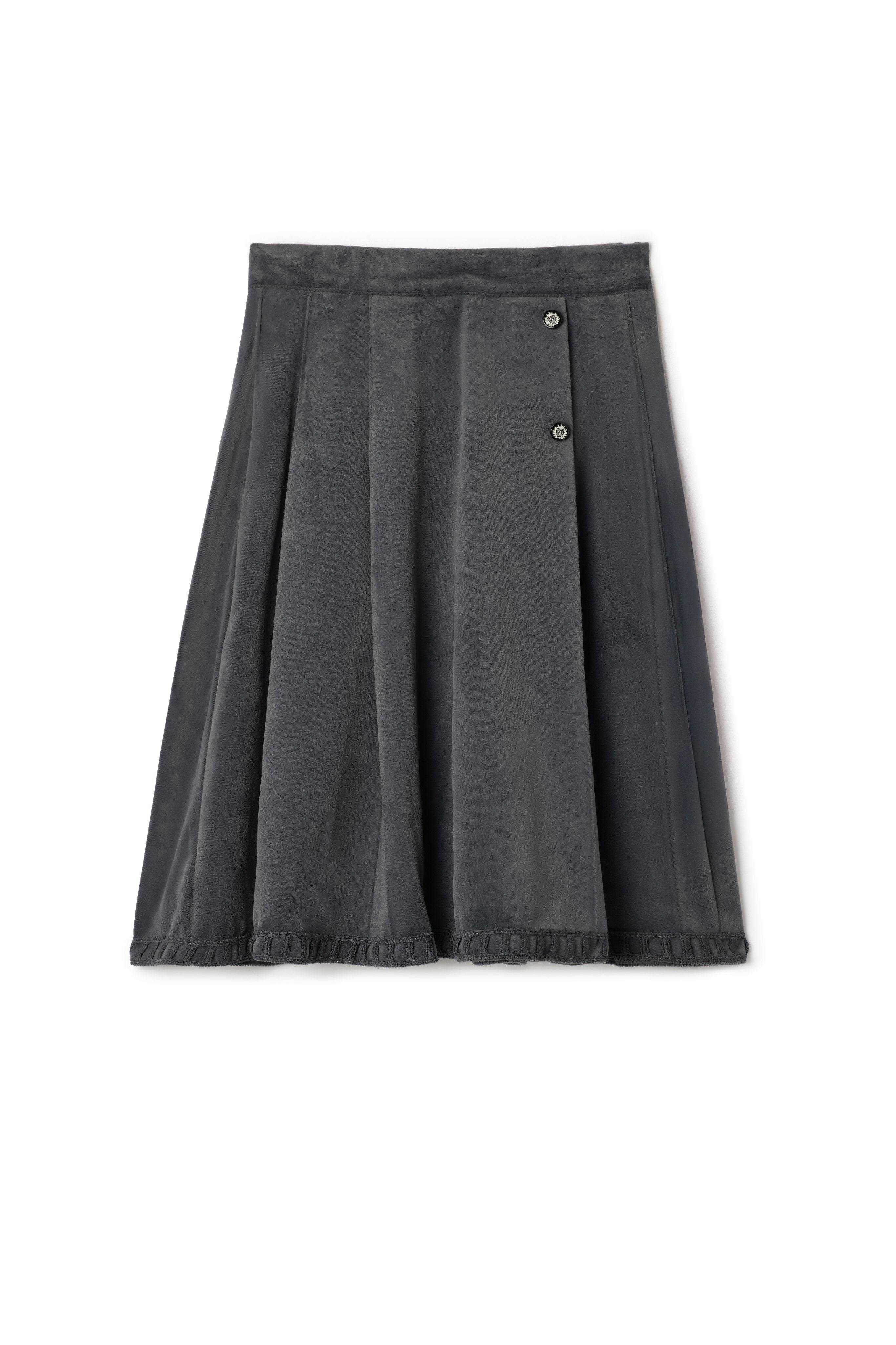Elastic Waist Velvet Skirt