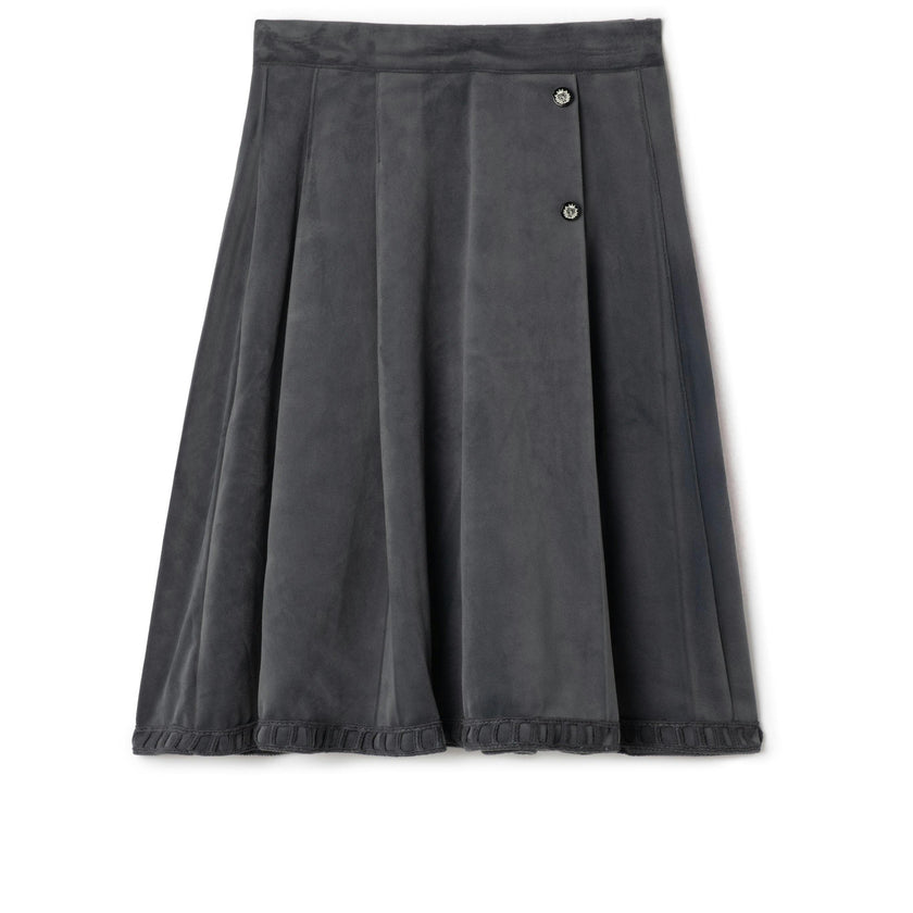 Velvet Skirt Dark Grey