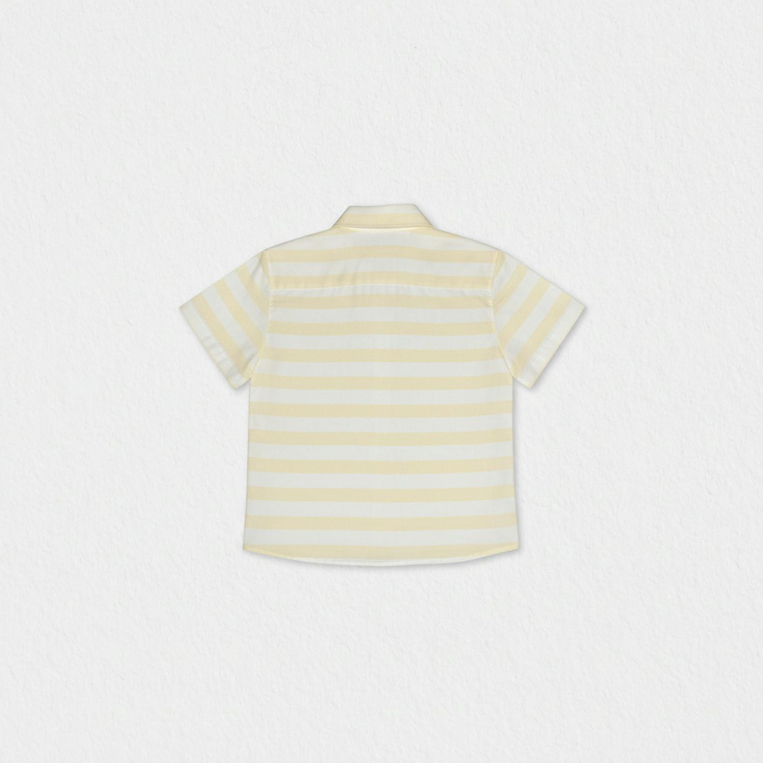 Colin Boy Shirt Short Sleeve Cotton, Off-White Openwork