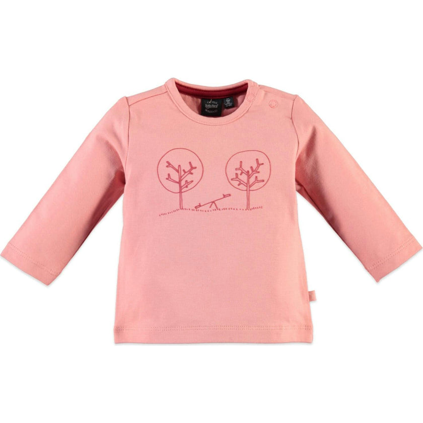 Monochromatic Playground Print Long Sleeve T-Shirt