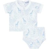 Blue Print Diaper Cover Set