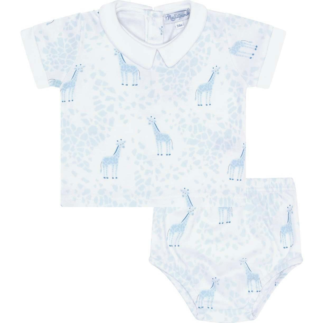 Blue Print Diaper Cover Set