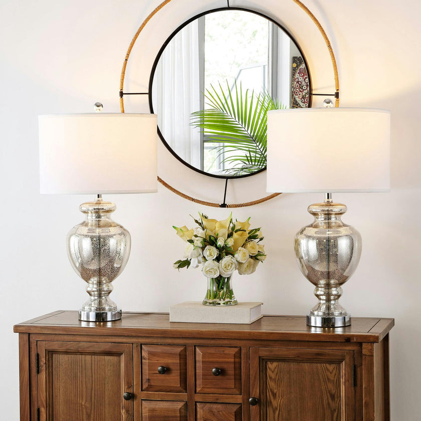 Morocco Mercury Glass Table Lamps With USB Port