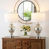 Morocco Mercury Glass Table Lamps With USB Port