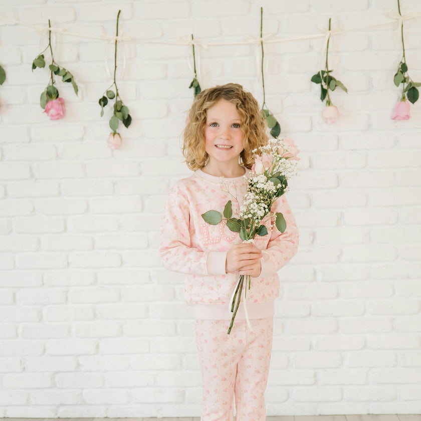 Pink Rose Flare Legging