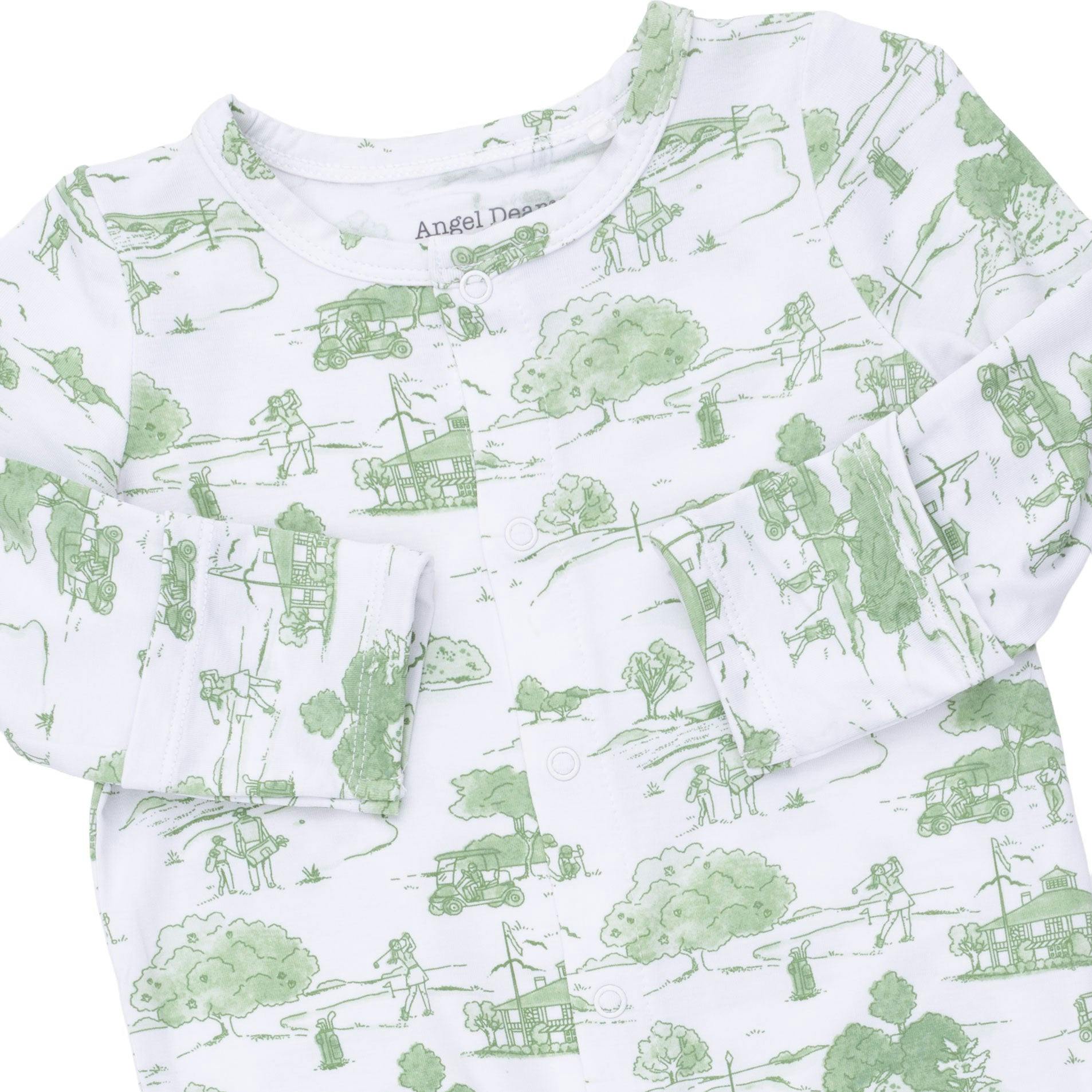 Golf Toile Green - Convertible Gown and Beanie Hat