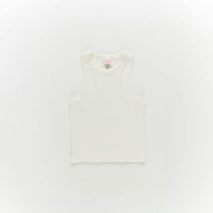 Girls Rib Tank in Navy
