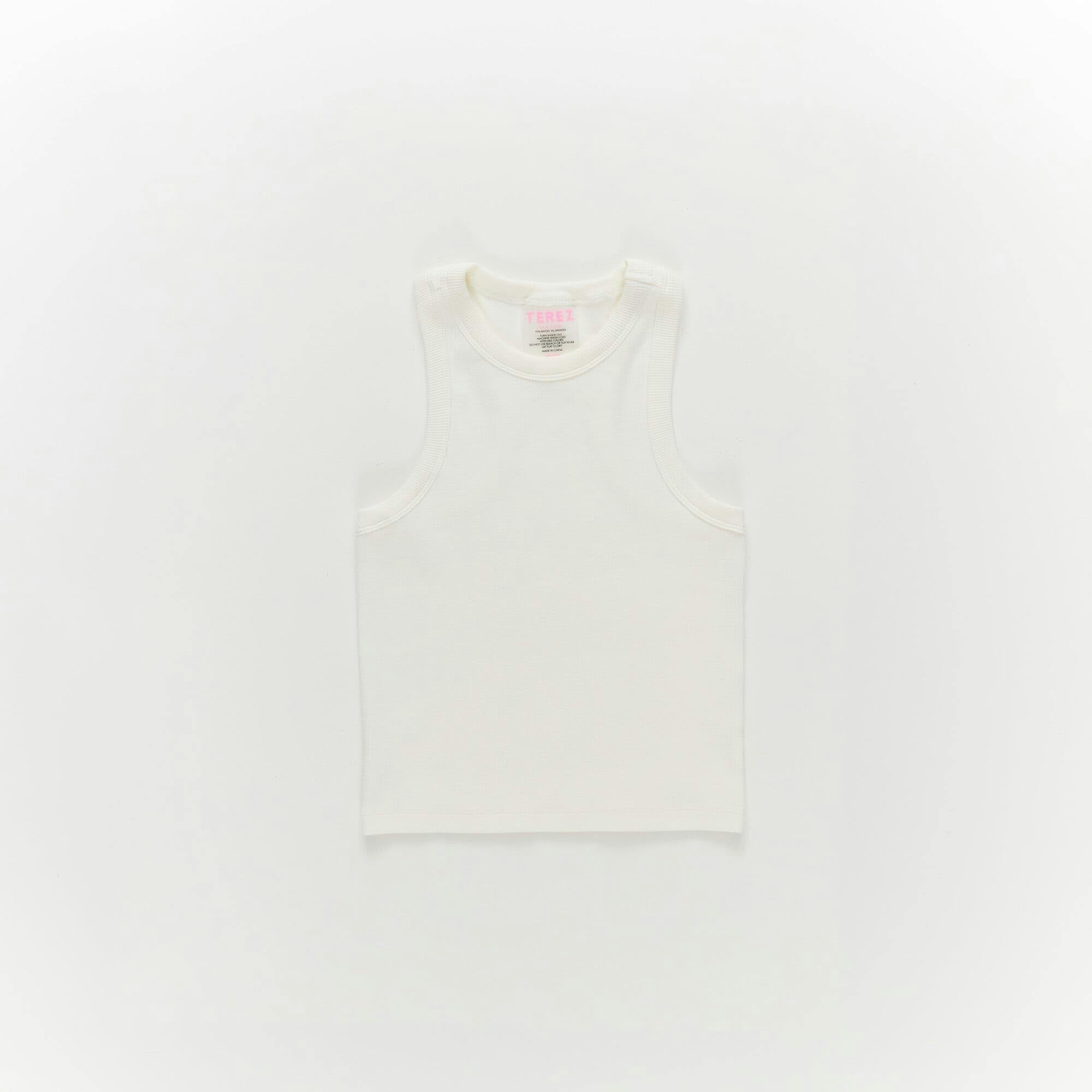 Girls Rib Tank in Navy