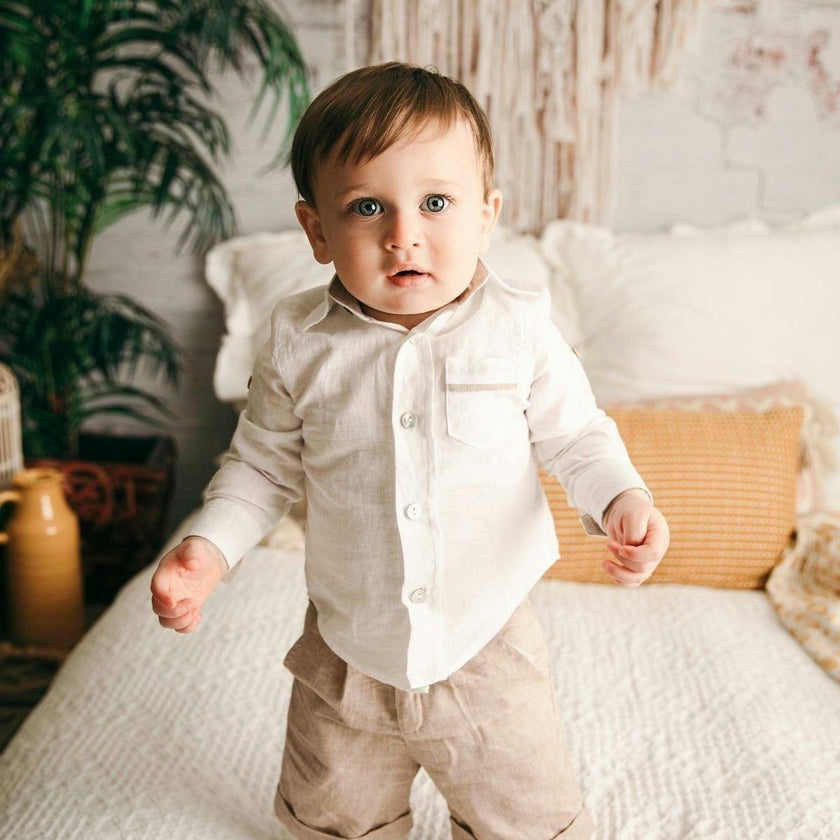 Ashton Linen Top and Shorts Set