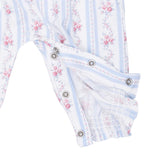 Anna Floral Stripe - Smocked Long Sleeve Romper