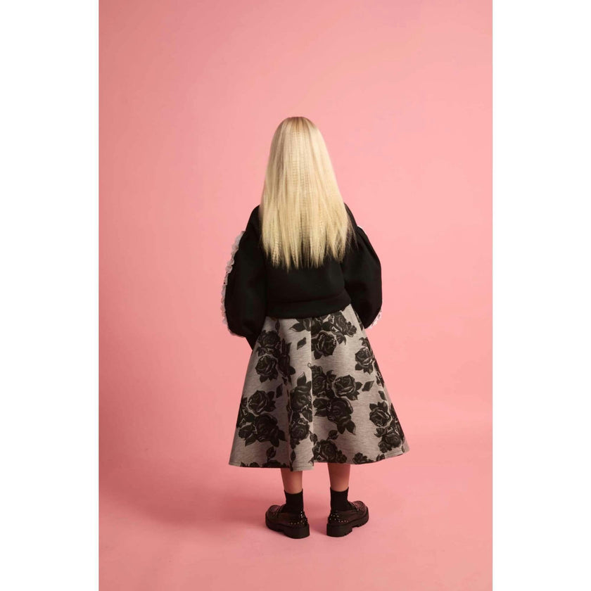 Neoprene Lace Ballon Sweatshirt