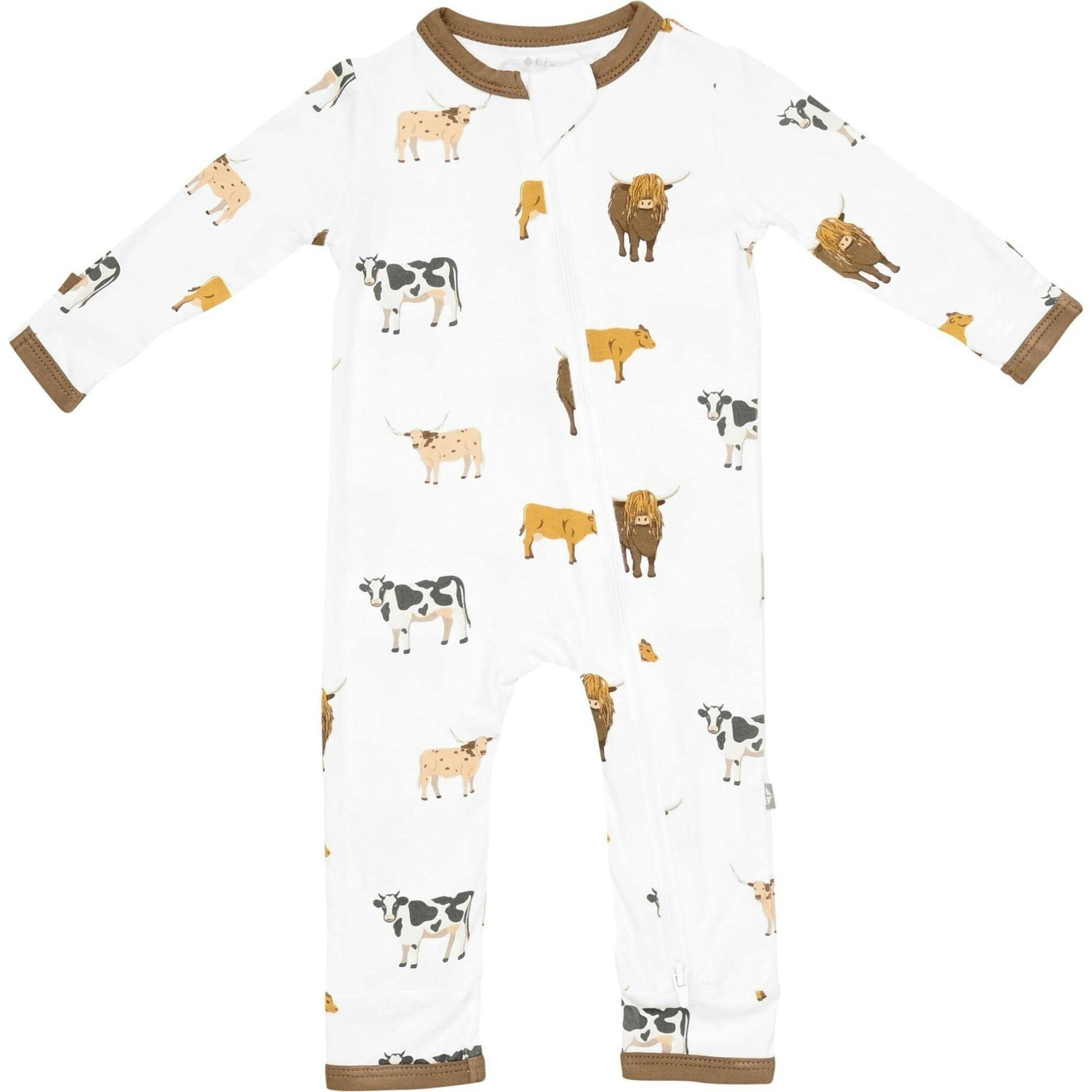 Zippered Romper, Moo