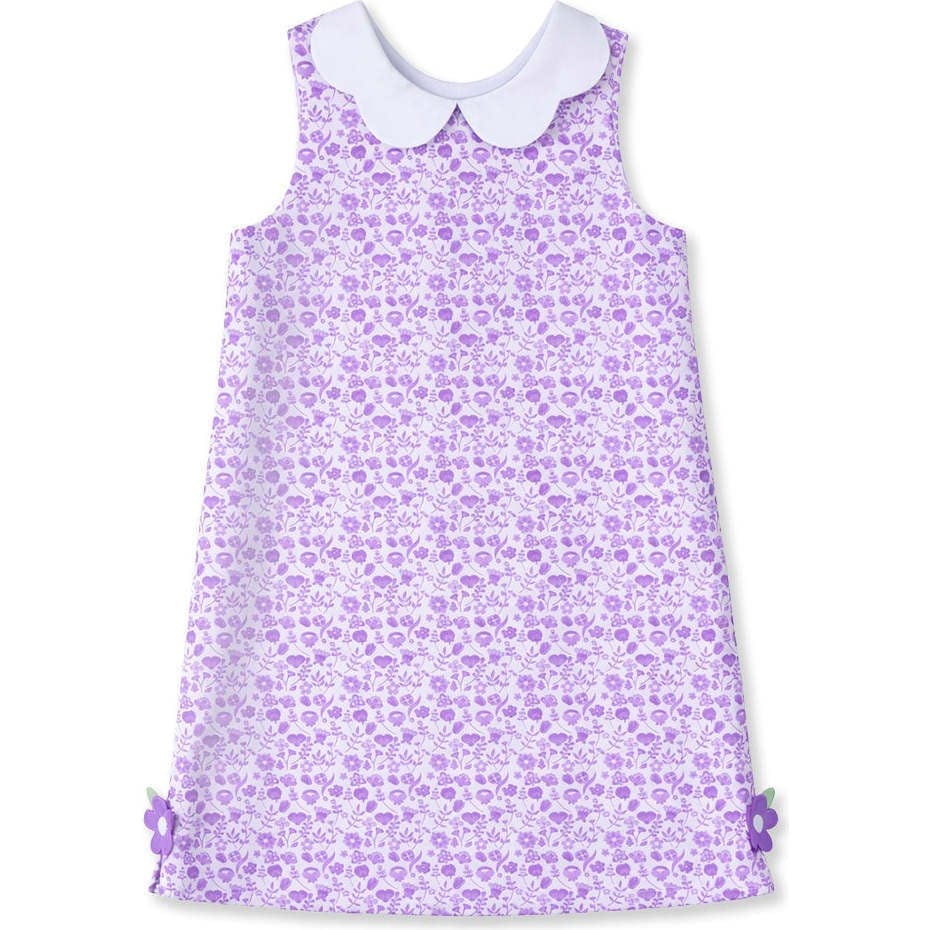Printed Pique Dress with Flowers