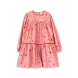 Piper Tiered Dress with Velvet Trim | Sunday Pink