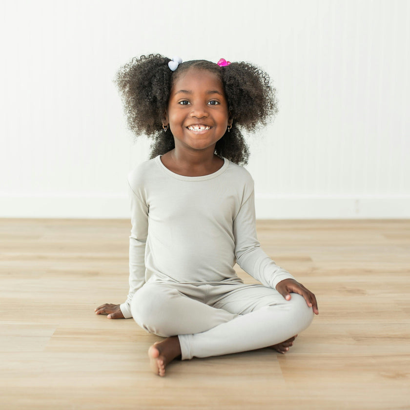 Long Sleeve Pajamas in Oat