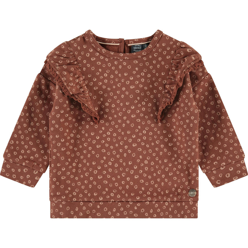 Ruffle Long Sleeve Sweatshirt