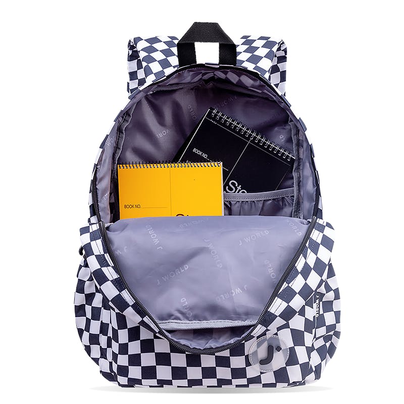 Oz Daypack Backpack with 22oz Flowee Water Bottle in Wavy Checkers